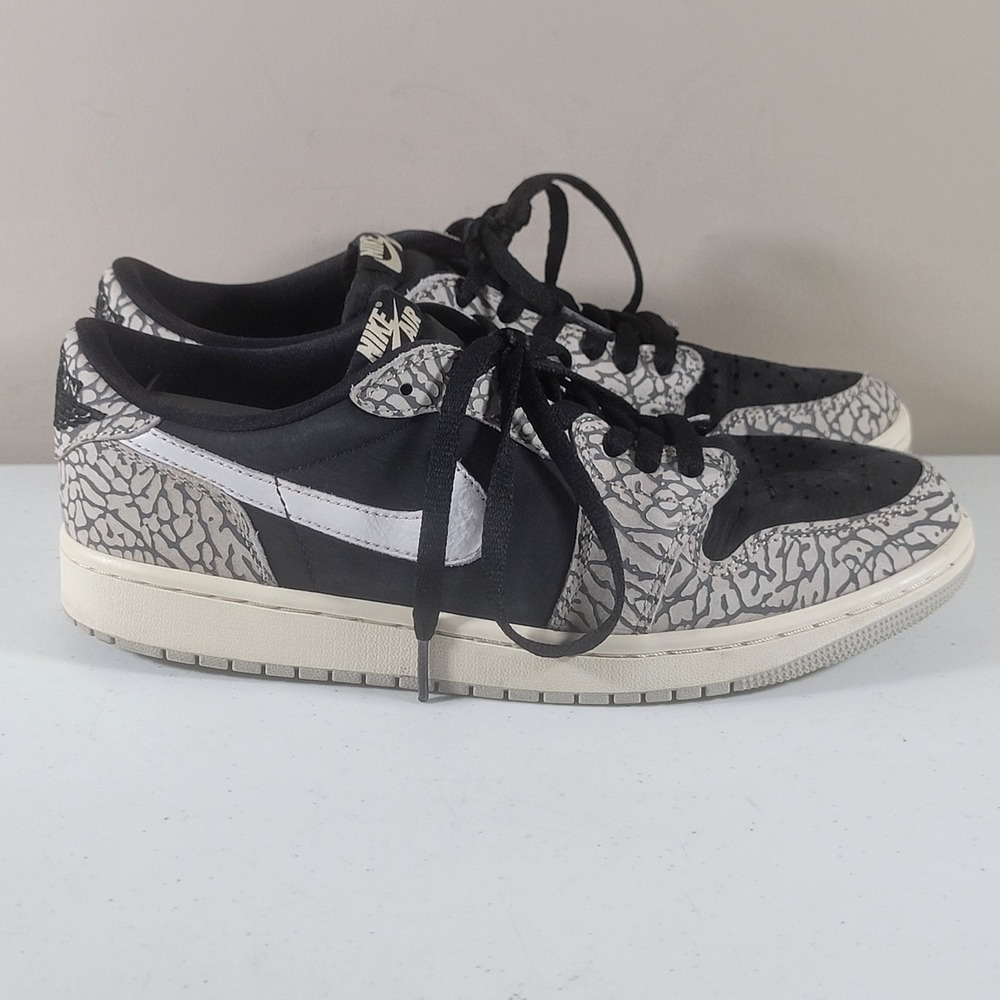 Air Jordan 1 Retro Low OG Black Cement Mens Size 9.5 - Picture 5 of 11
